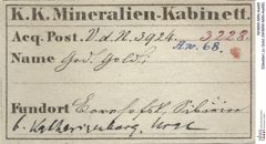 Etiketten zu Gold (NHMW-MIN-Aw68)